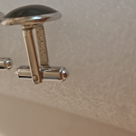 Tuxedo HICKOK Silvertone & Gray Swirl Design Cufflinks & Studs - Picture 4 of 8